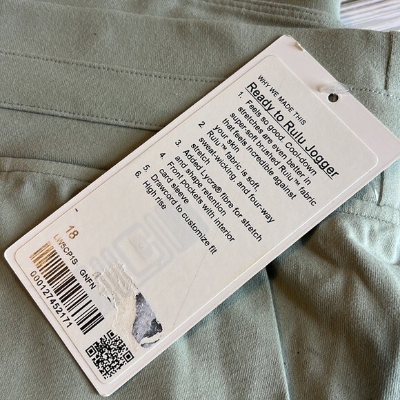 NWT Lululemon Ready to Rulu Jogger size 18 - Picture 2 of 5